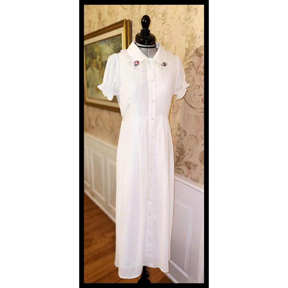 Ank Rouge VintageLikeOP Maxi Dress Size M Jirai Kei Japan J Fashion Sanrio Pins